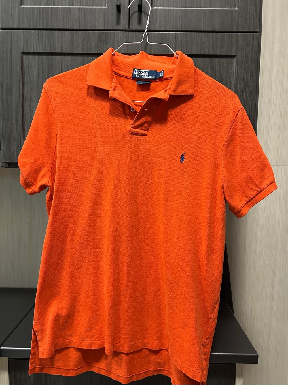 Polo by Ralph Lauren Orange Short Sleeve Polo with Navy Pony